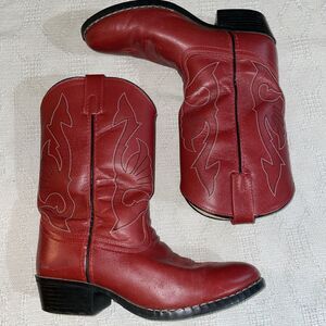 Masterson Boot Co. Men’s Western Boots Size 5.5 M Red Leather Cowboy Rodeo